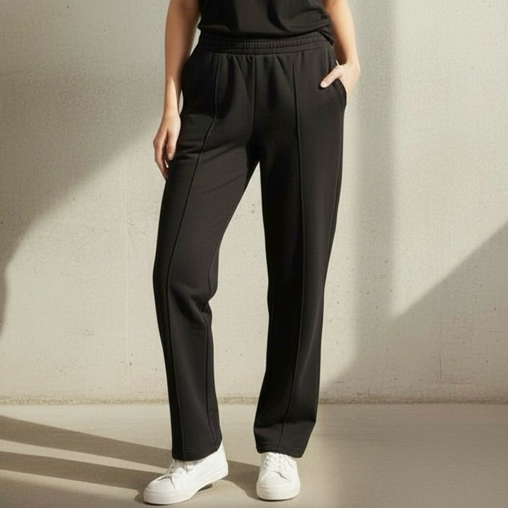PINK Victoria's Secret Pleated Front Black Sweat Pants
